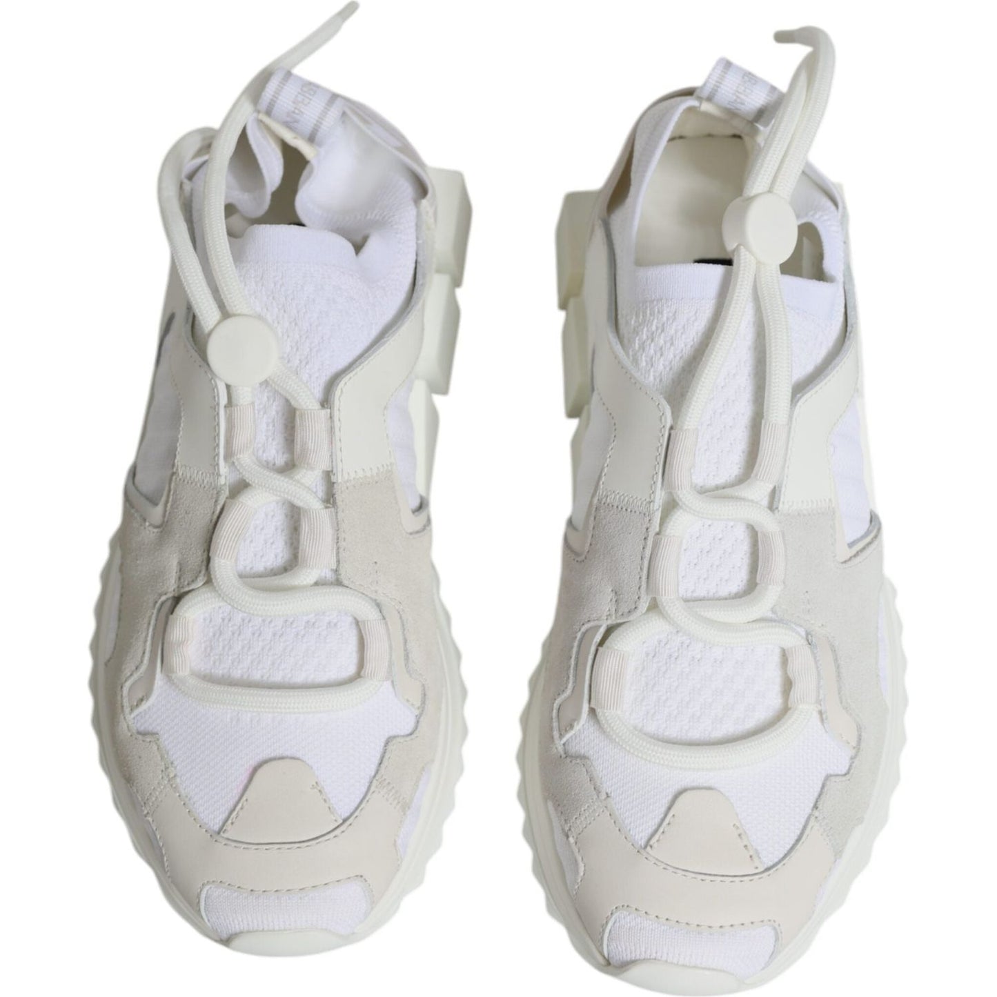 Dolce & Gabbana White Mesh Sorrento Trekking Sneakers Shoes Dolce & Gabbana Light Gray