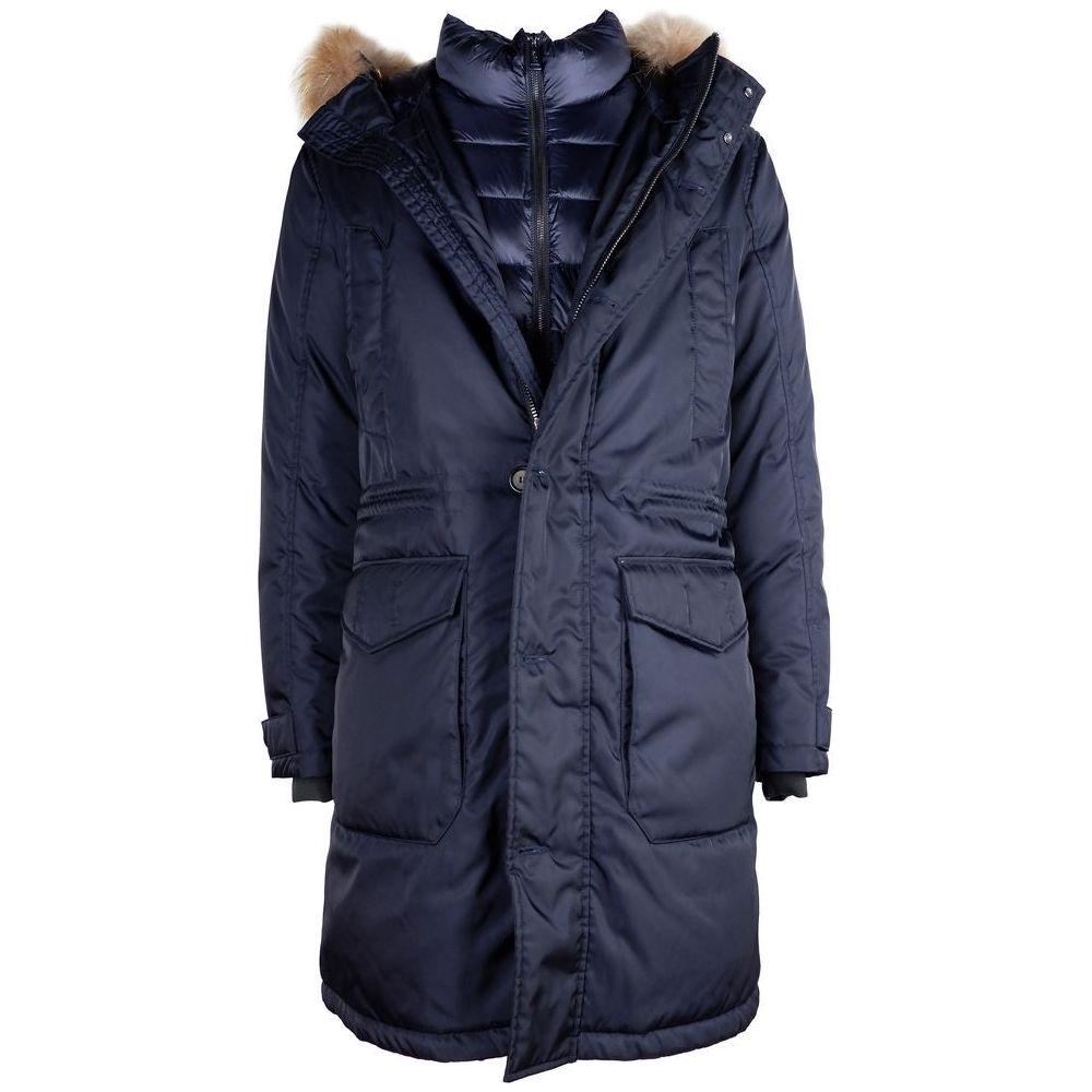 Add Blue Nylon Men Jacket Add Dark Slate Gray