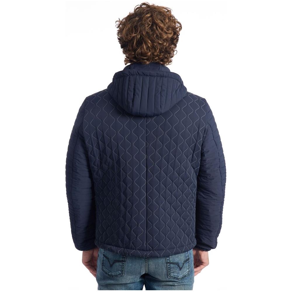 Roberto Pepe Luxury Blue Polyamide Men's Jacket Roberto Pepe Luxury Dark Slate Gray