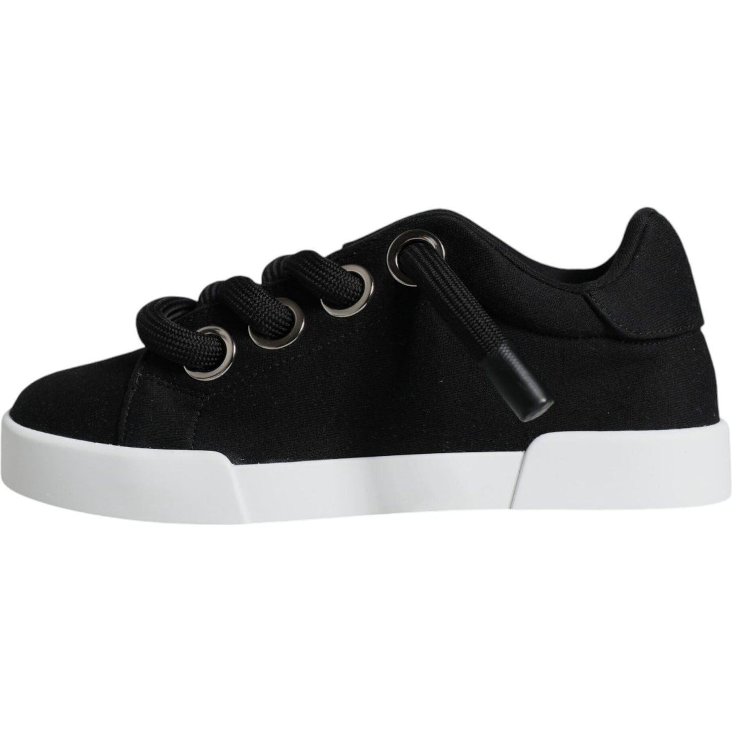 Dolce & Gabbana Black Portofino Low Top Sneakers Shoes Dolce & Gabbana Black