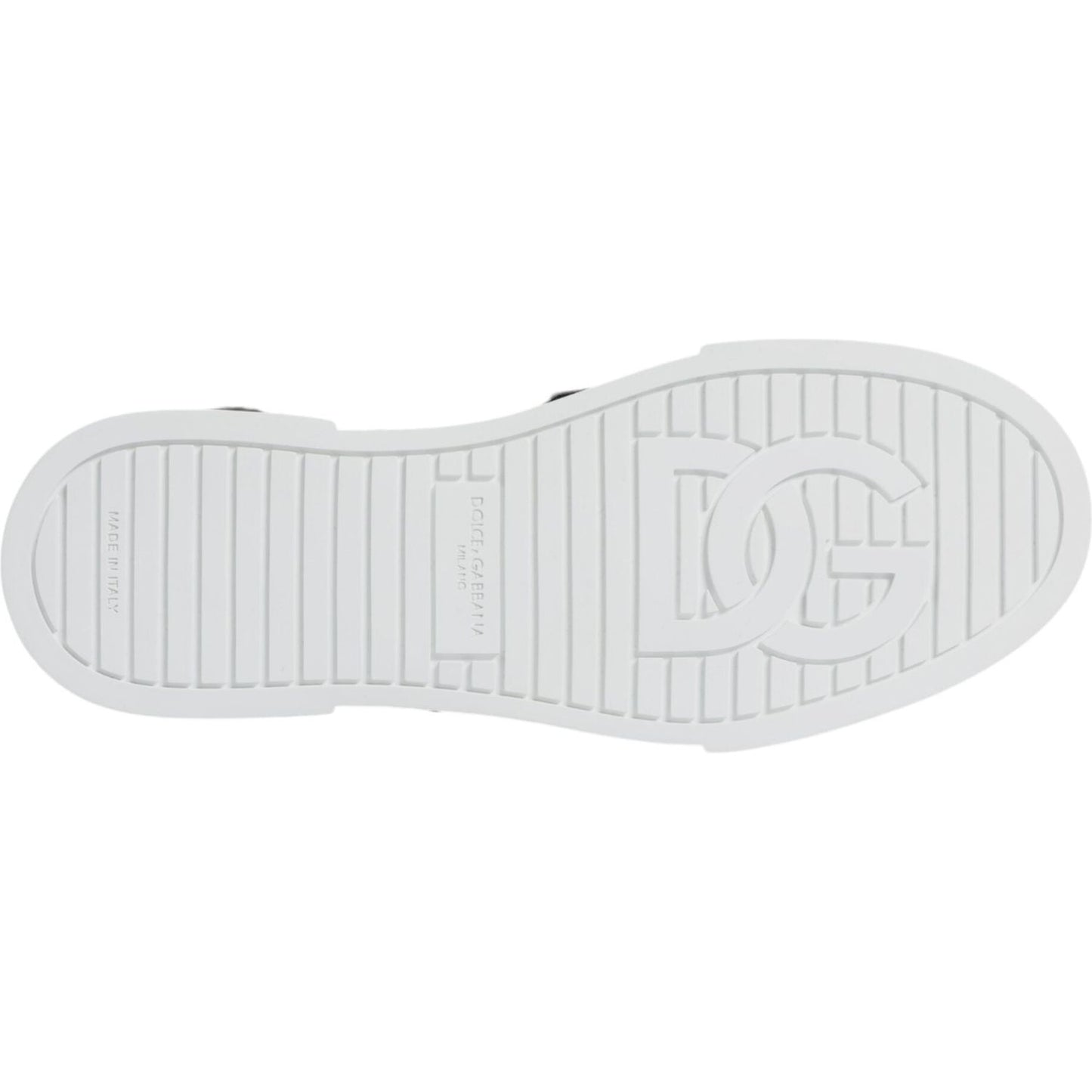 Dolce & Gabbana Black Portofino Low Top Sneakers Shoes Dolce & Gabbana Light Gray