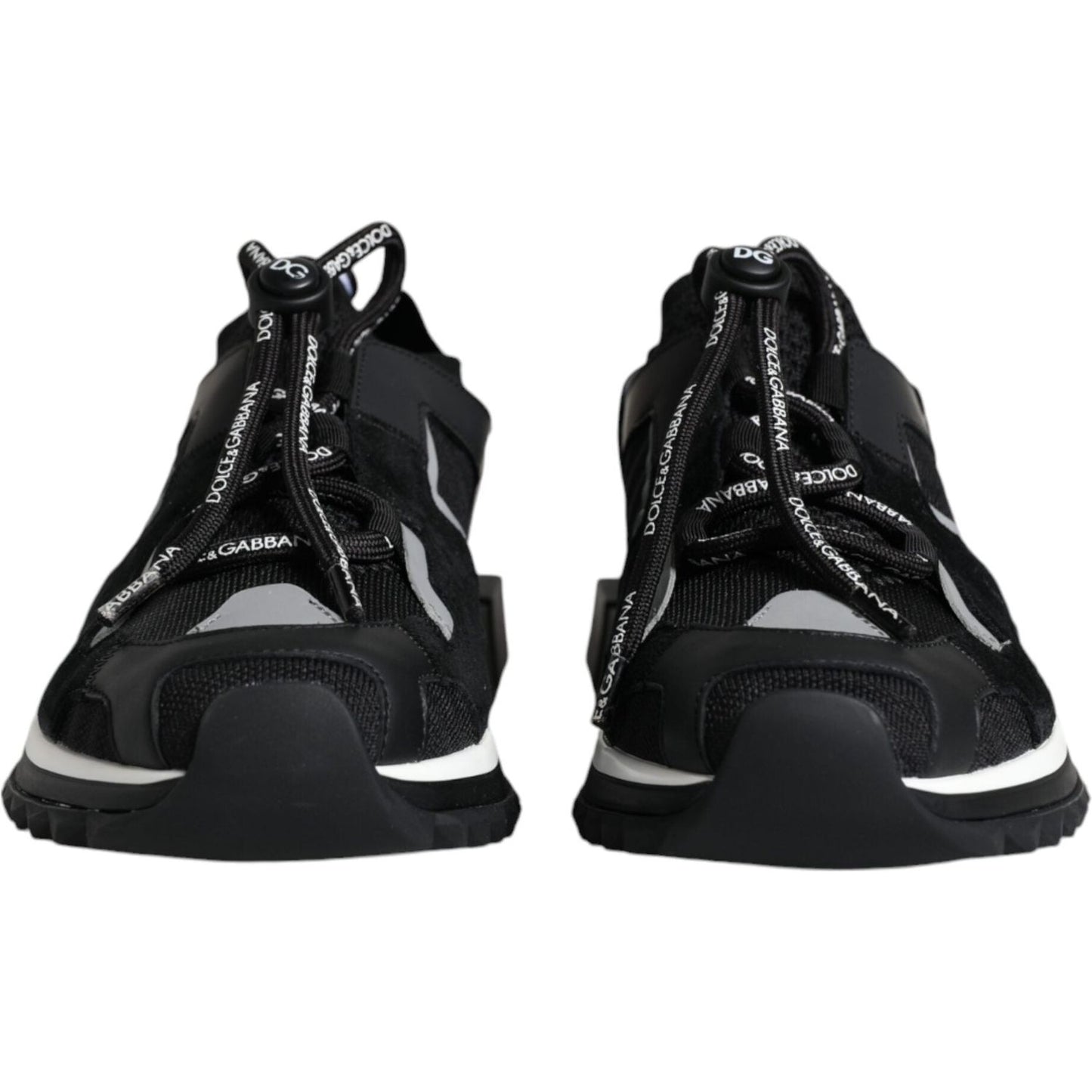 Dolce & Gabbana Black Mesh Sorrento Trekking Sneakers Shoes Dolce & Gabbana Black