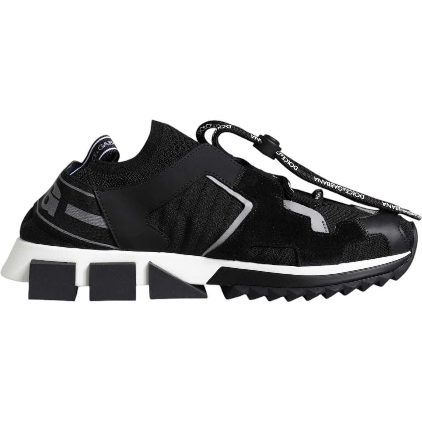 Dolce & Gabbana Black Mesh Sorrento Trekking Sneakers Shoes Dolce & Gabbana Black