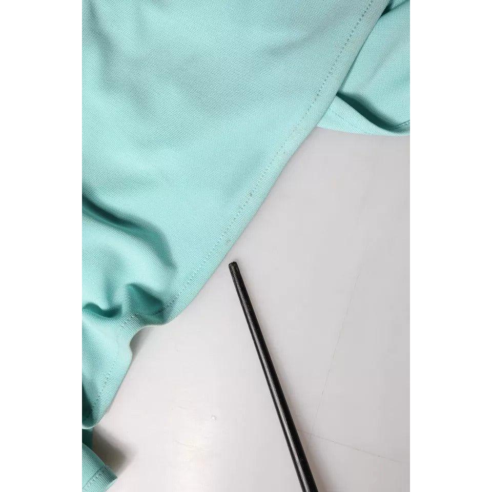 Christian Pellizzari Light Blue Jersey Long Drape One Shoulder Dress Christian Pellizzari Light Gray
