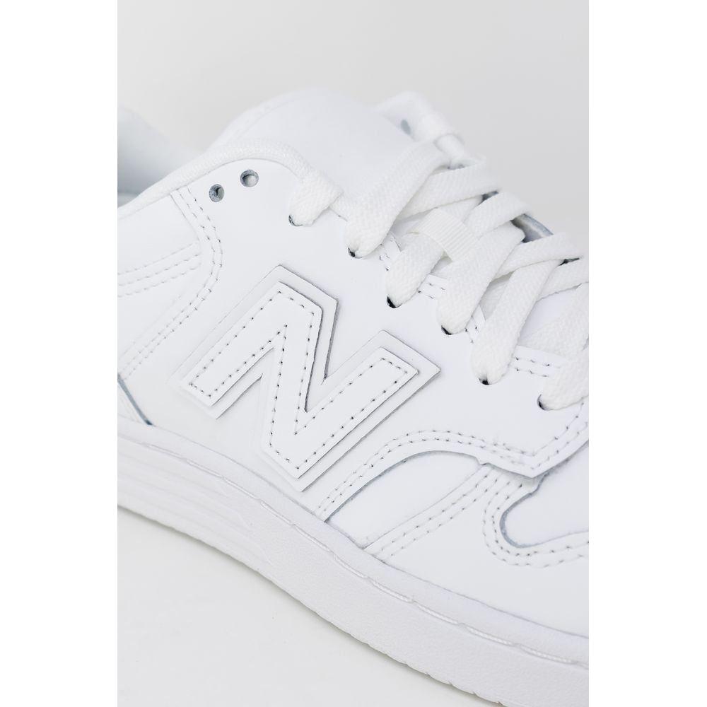 New Balance White Artificial Leather Sneaker New Balance Light Gray