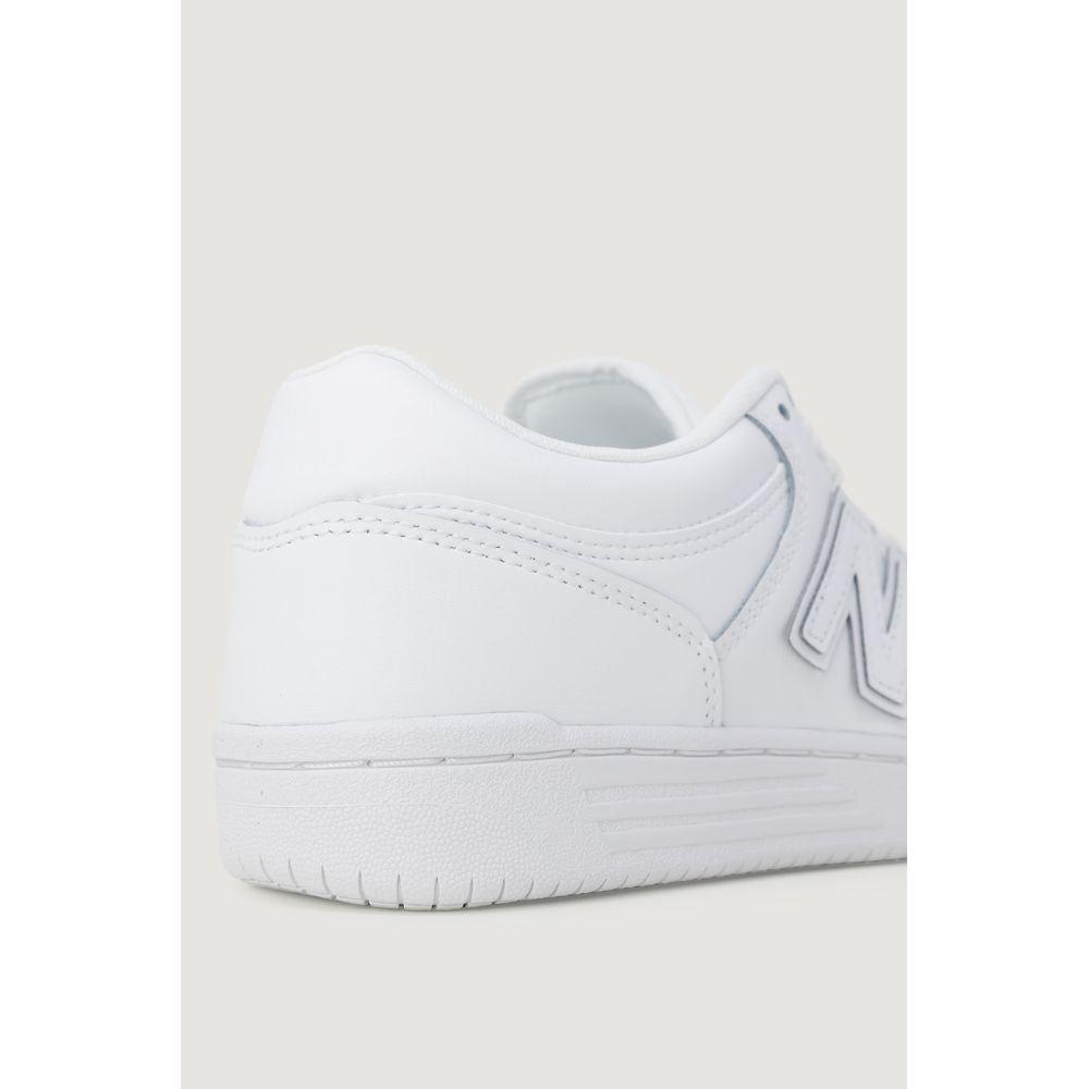New Balance White Artificial Leather Sneaker New Balance Light Gray