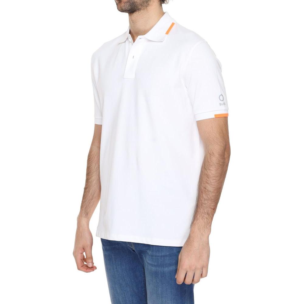 Suns White Cotton Polo Shirt Suns Misty Rose