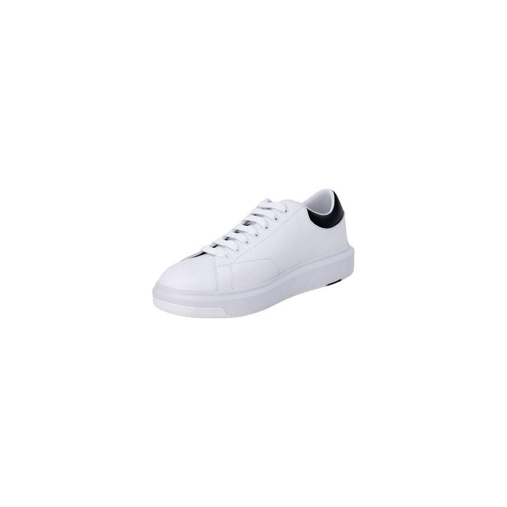 Armani Exchange Black And White Leather Sneaker Armani Exchange Light Gray