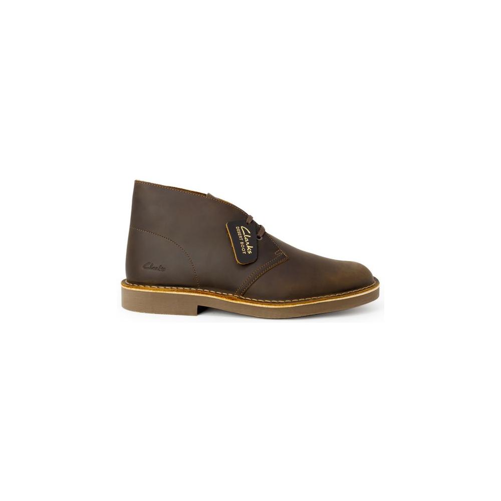 Clarks Brown Leather Boot Clarks Dark Olive Green