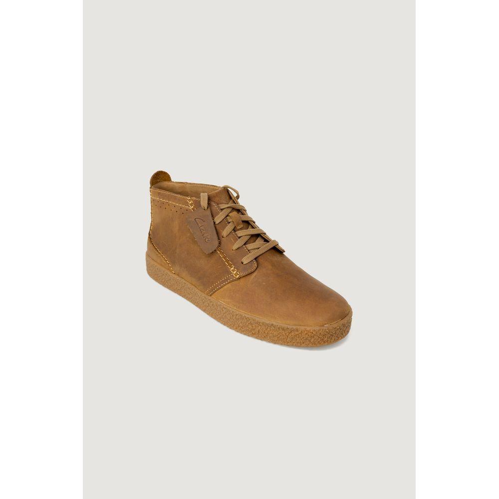 Clarks Beige Leather Boot Clarks Lavender
