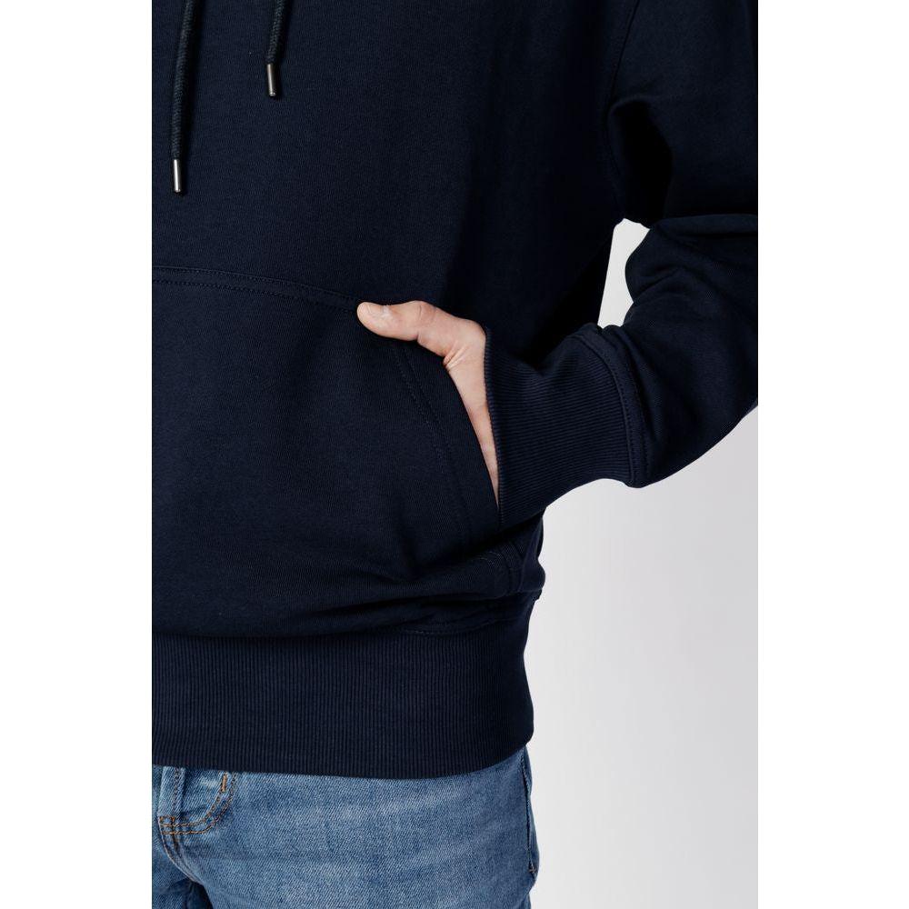 Hugo Boss Blue Cotton Sweater Hugo Boss Light Gray