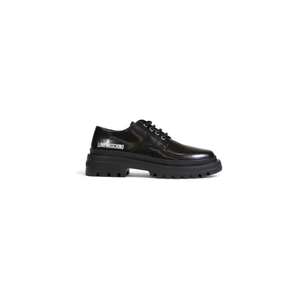 Love Moschino Black Polyethylene Flat Shoe Love Moschino Dark Slate Gray