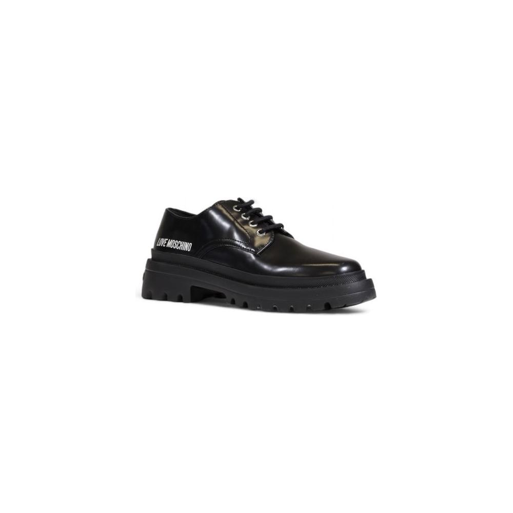 Love Moschino Black Polyethylene Flat Shoe Love Moschino Dark Slate Gray