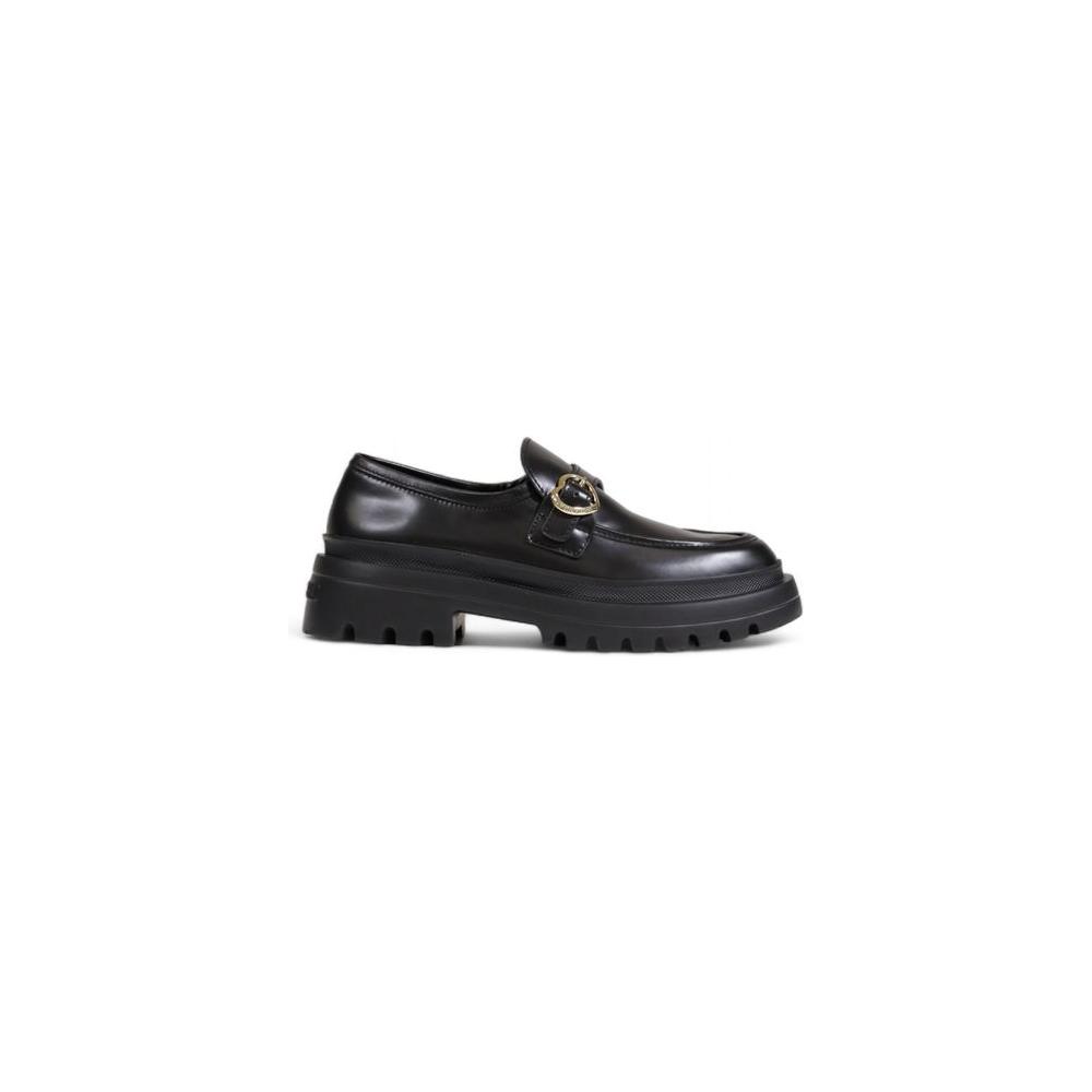 Love Moschino Black Polyethylene Flat Shoe Love Moschino Dark Slate Gray