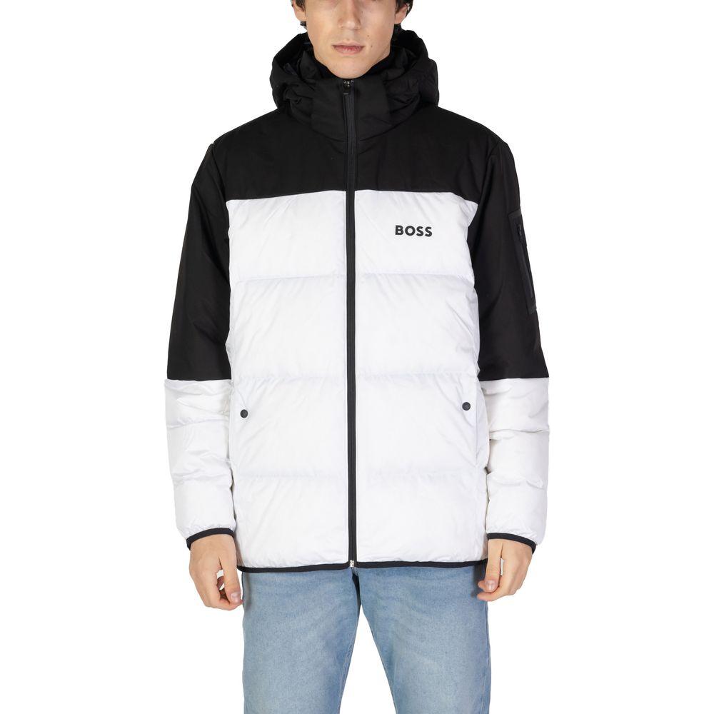 Hugo Boss White Recycled Polyester Jacket Hugo Boss Black