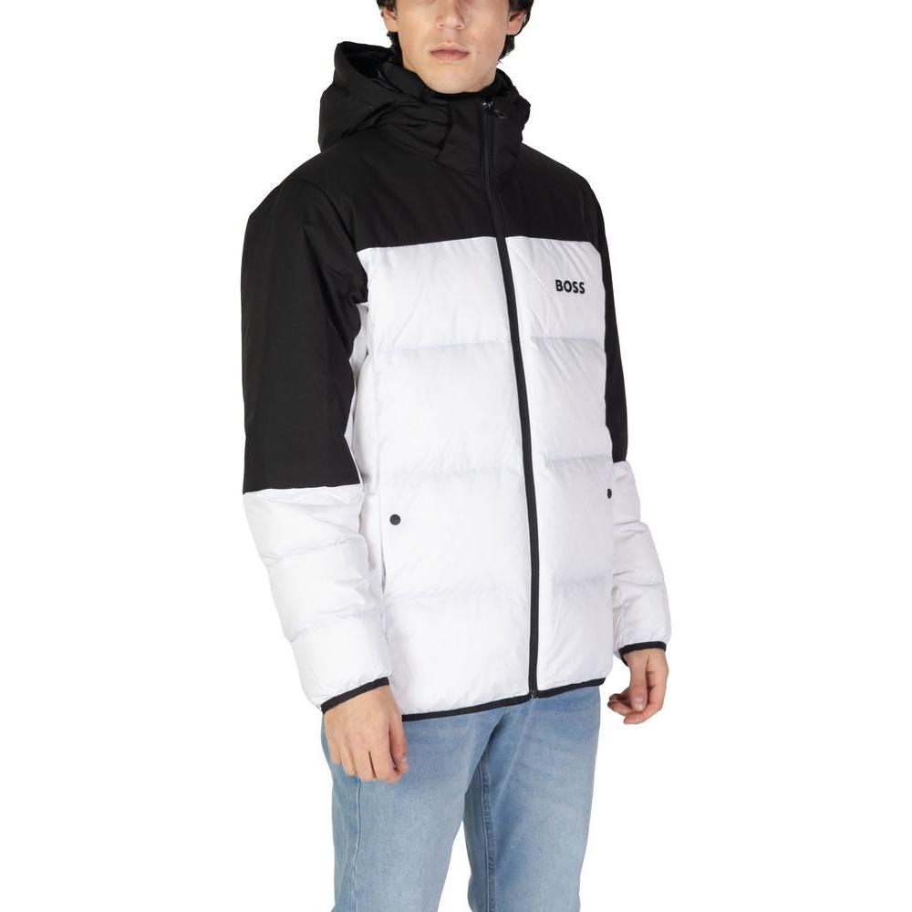 Hugo Boss White Recycled Polyester Jacket Hugo Boss Dark Slate Gray