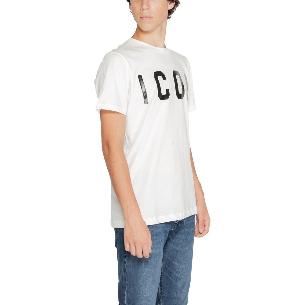 Icon White Cotton T-Shirt Icon Dim Gray