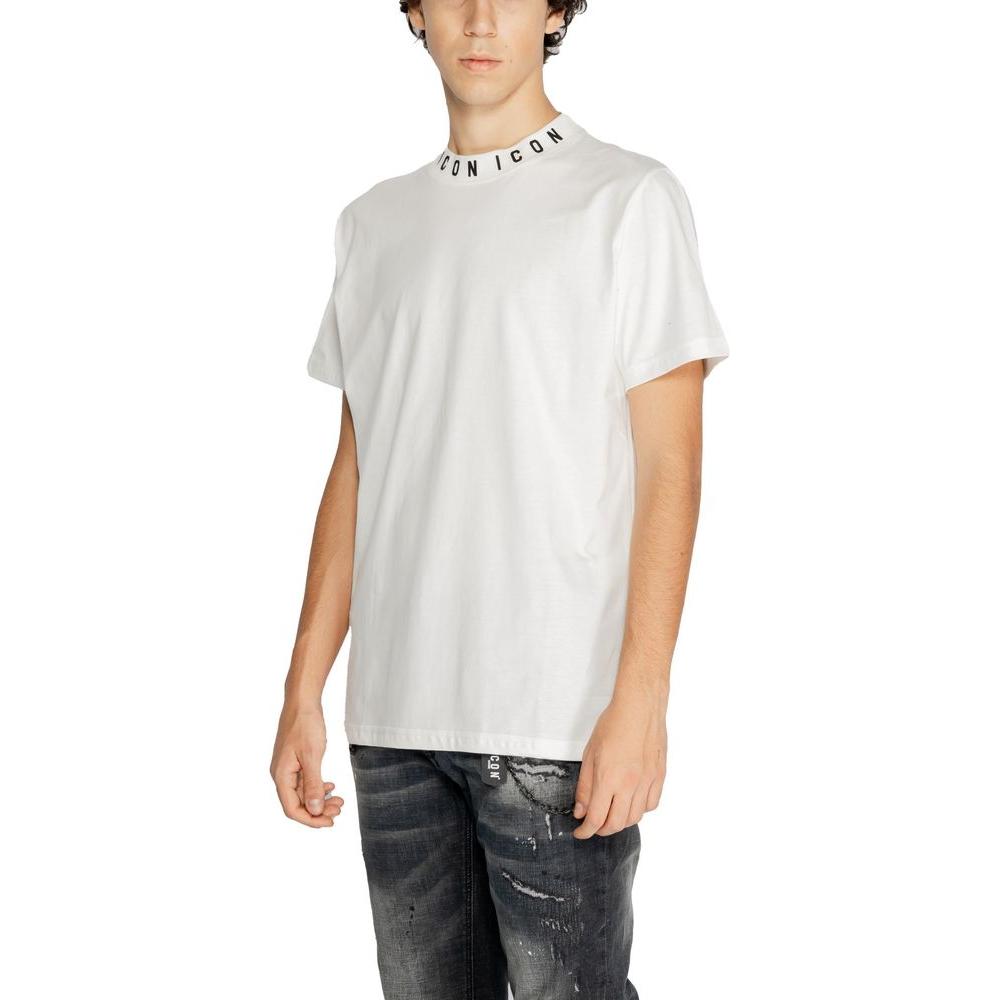Icon White Cotton T-Shirt Icon Light Gray