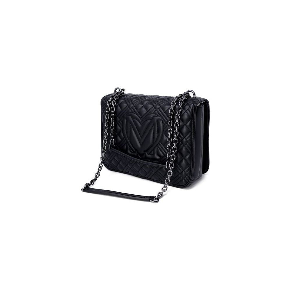 Love Moschino Bicolor Polyethylene Handbag Love Moschino Black