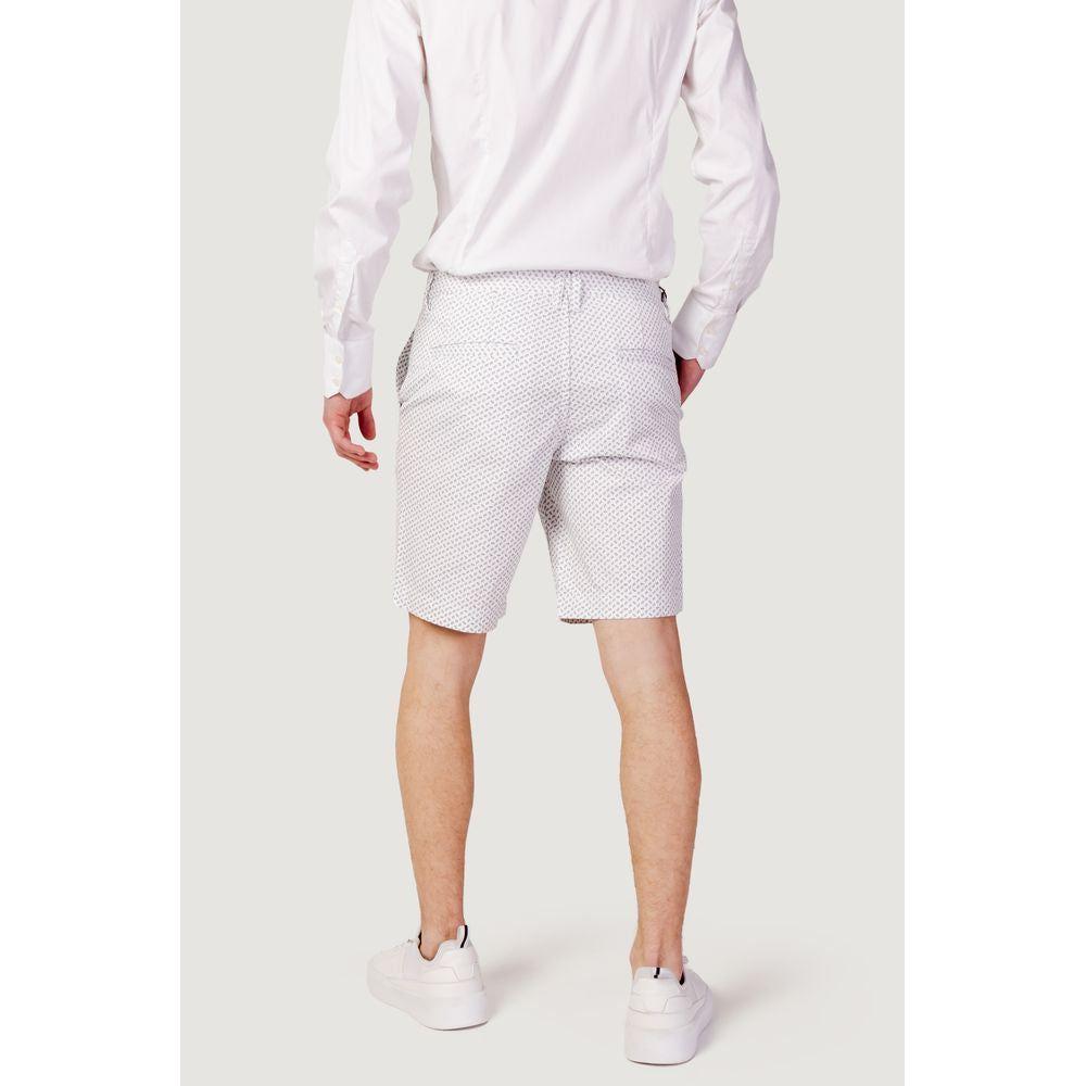 Armani Exchange White Cotton Short Armani Exchange Light Gray