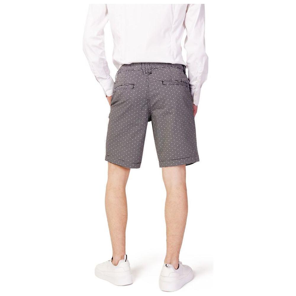 Armani Exchange Black And White Cotton Short Armani Exchange Antique White