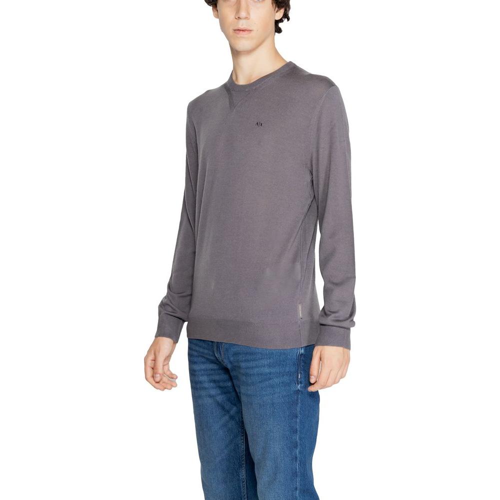 Armani Exchange Gray Wool Sweater Armani Exchange Dim Gray