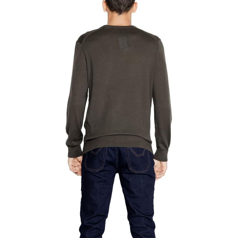 Armani Exchange Green Wool Sweater Armani Exchange Dark Slate Gray