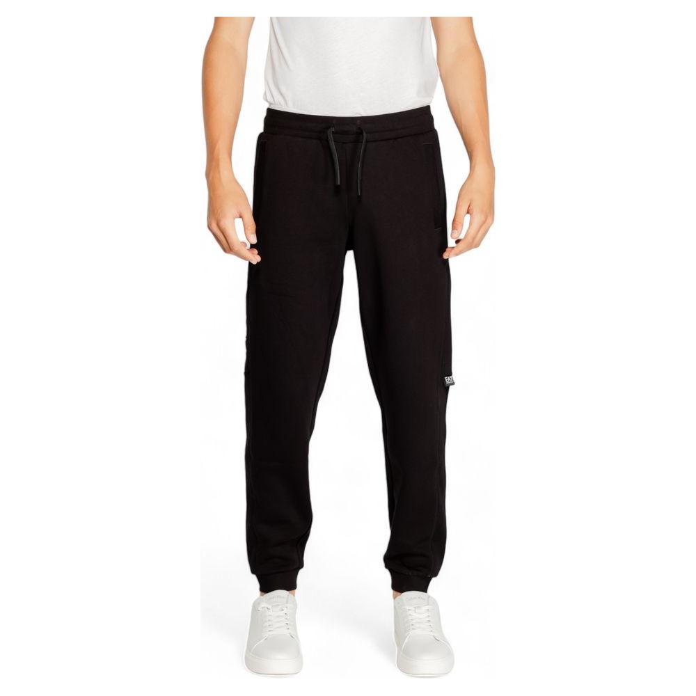 EA7 Emporio Armani Black Cotton Jeans & Pant EA7 Emporio Armani Light Gray