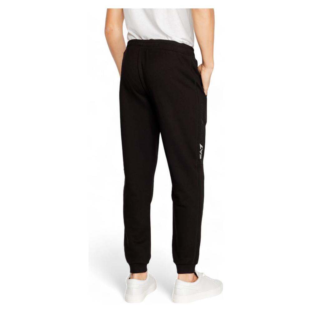 EA7 Emporio Armani Black Cotton Jeans & Pant EA7 Emporio Armani Black