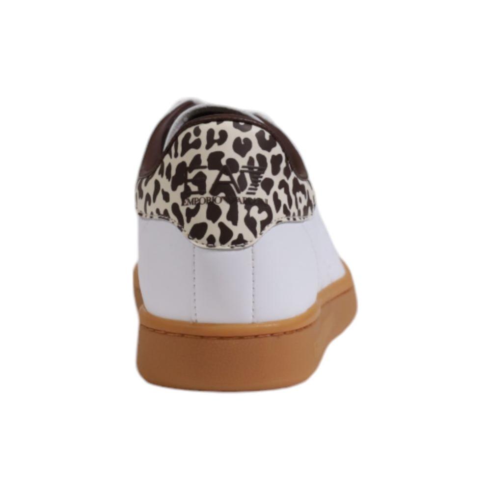 EA7 Emporio Armani Beige Leather Sneaker EA7 Emporio Armani Gray