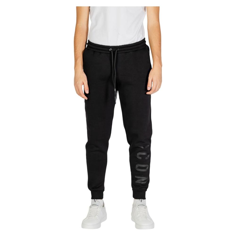 Icon Black Cotton Jeans & Pant Icon Light Gray