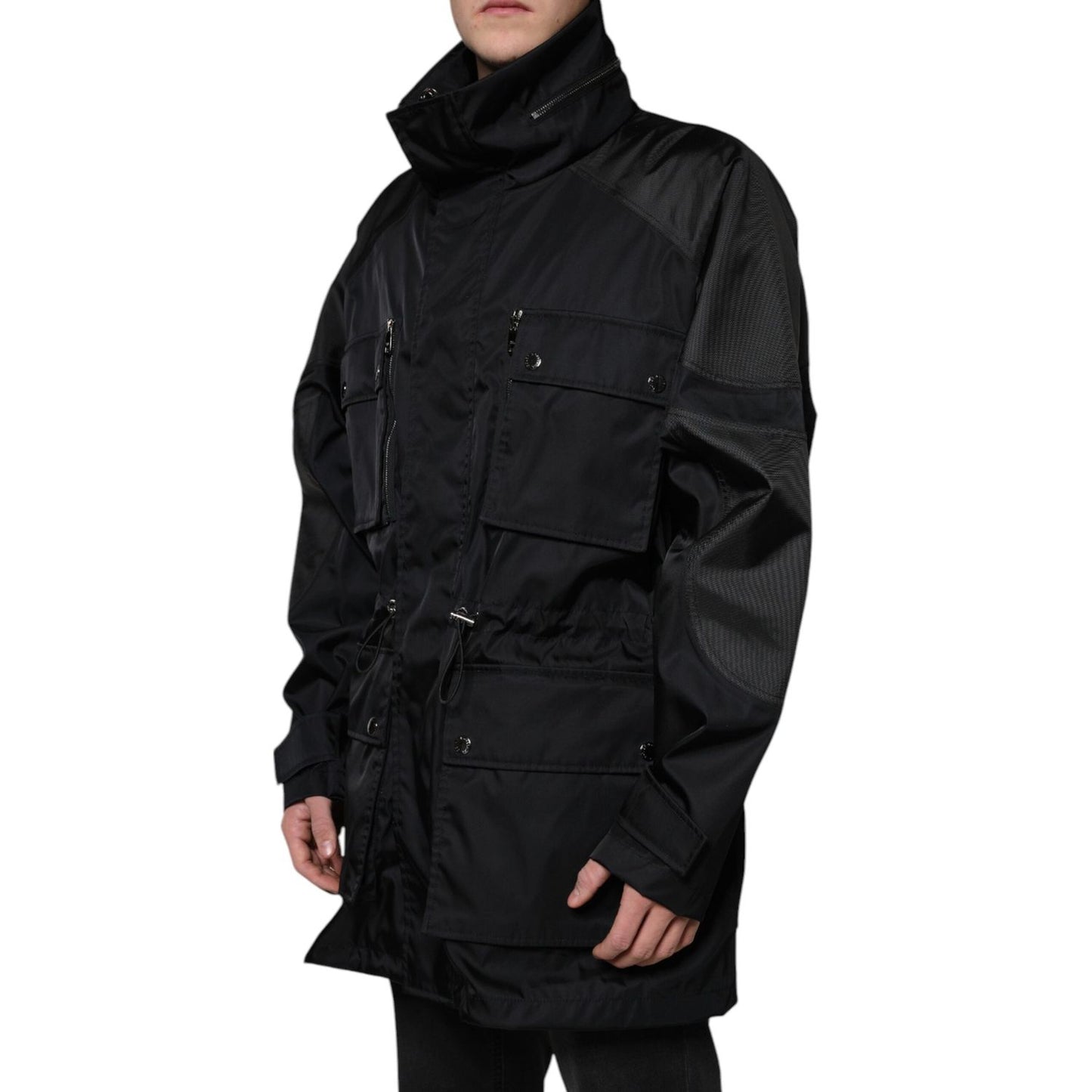 Dolce & Gabbana Black Nylon Winter Men Parka Coat Jacket Dolce & Gabbana Black