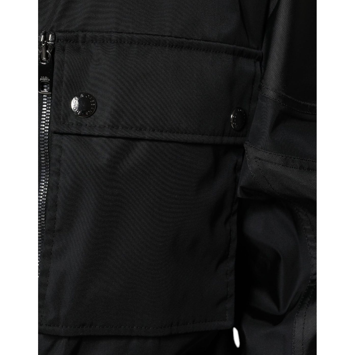 Dolce & Gabbana Black Nylon Winter Men Parka Coat Jacket Dolce & Gabbana Black