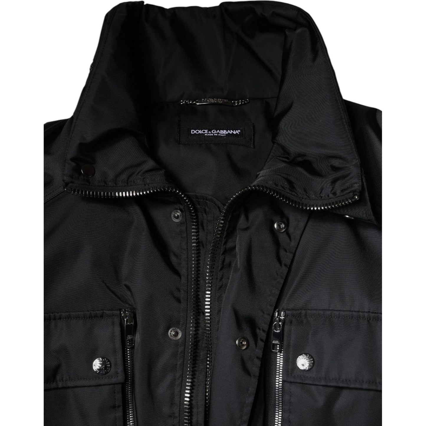 Dolce & Gabbana Black Nylon Winter Men Parka Coat Jacket Dolce & Gabbana Black