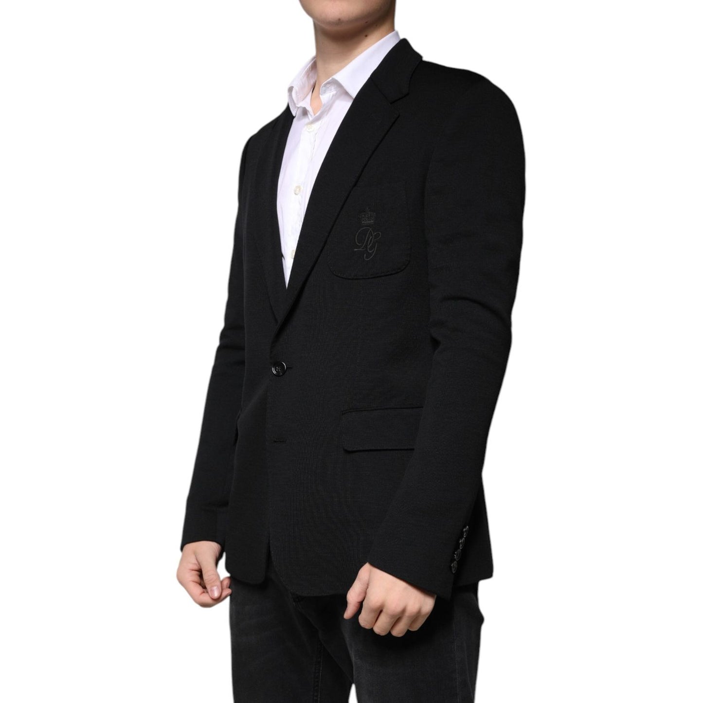Dolce & Gabbana Black Wool Single Breasted Formal Blazer Dolce & Gabbana Black