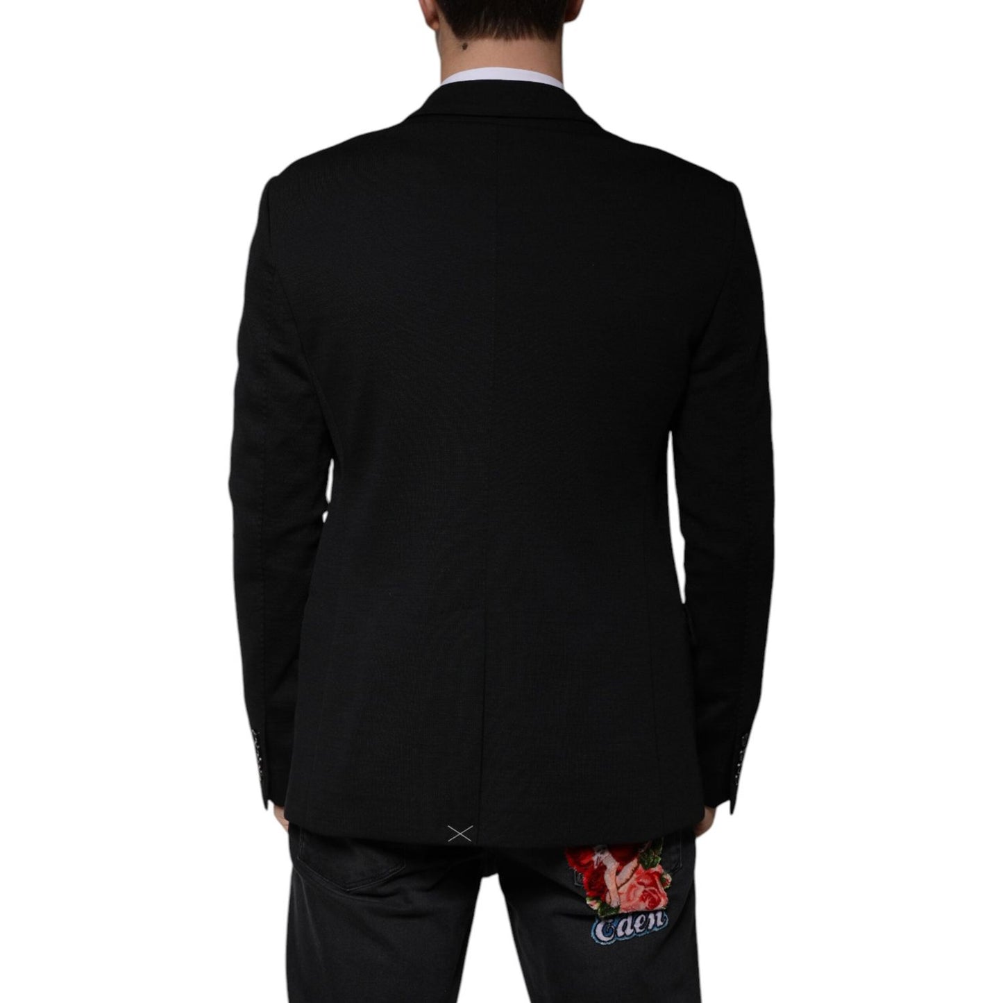 Dolce & Gabbana Black Wool Single Breasted Formal Blazer Dolce & Gabbana Black