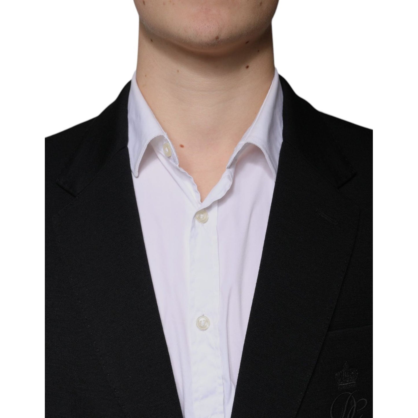 Dolce & Gabbana Black Wool Single Breasted Formal Blazer Dolce & Gabbana Black