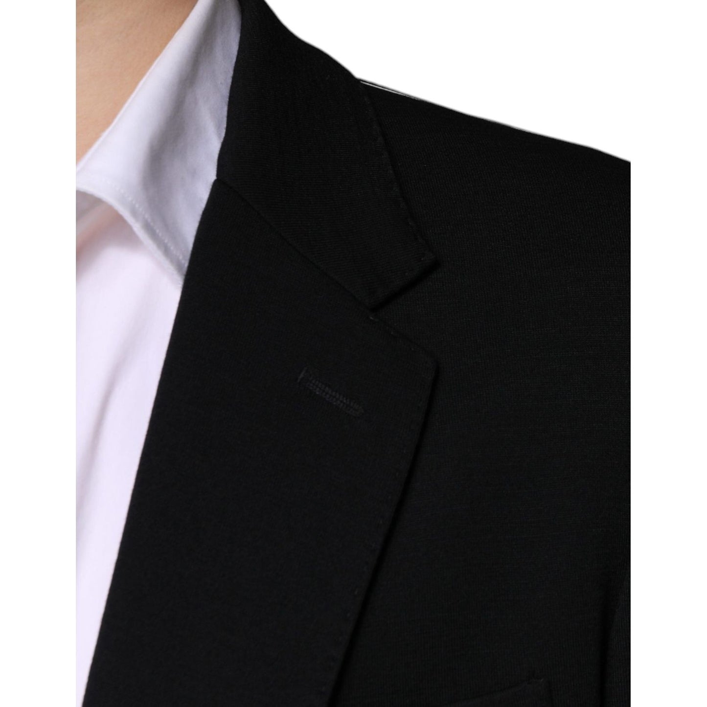 Dolce & Gabbana Black Wool Single Breasted Formal Blazer Dolce & Gabbana Thistle