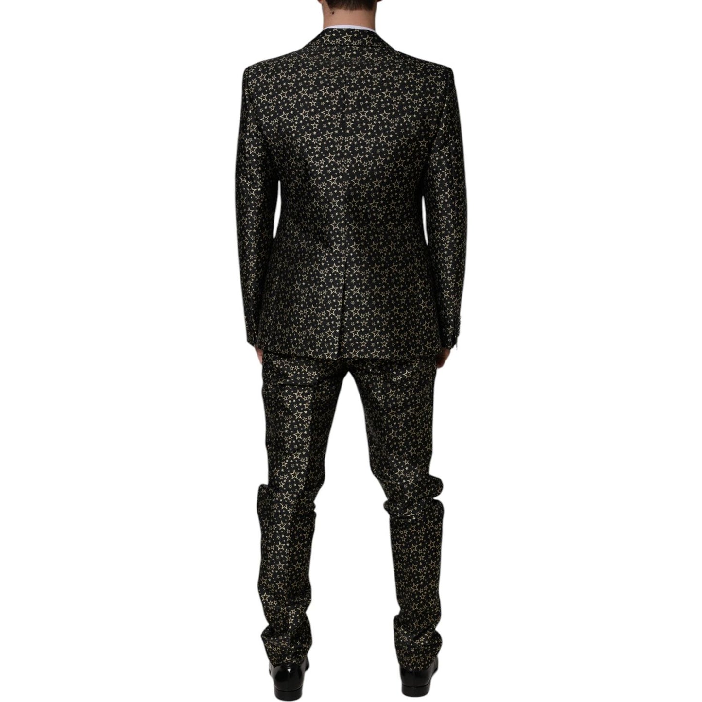 Dolce & Gabbana Black Stars Jacquard SICILIA 2 Piece Suit Dolce & Gabbana Black