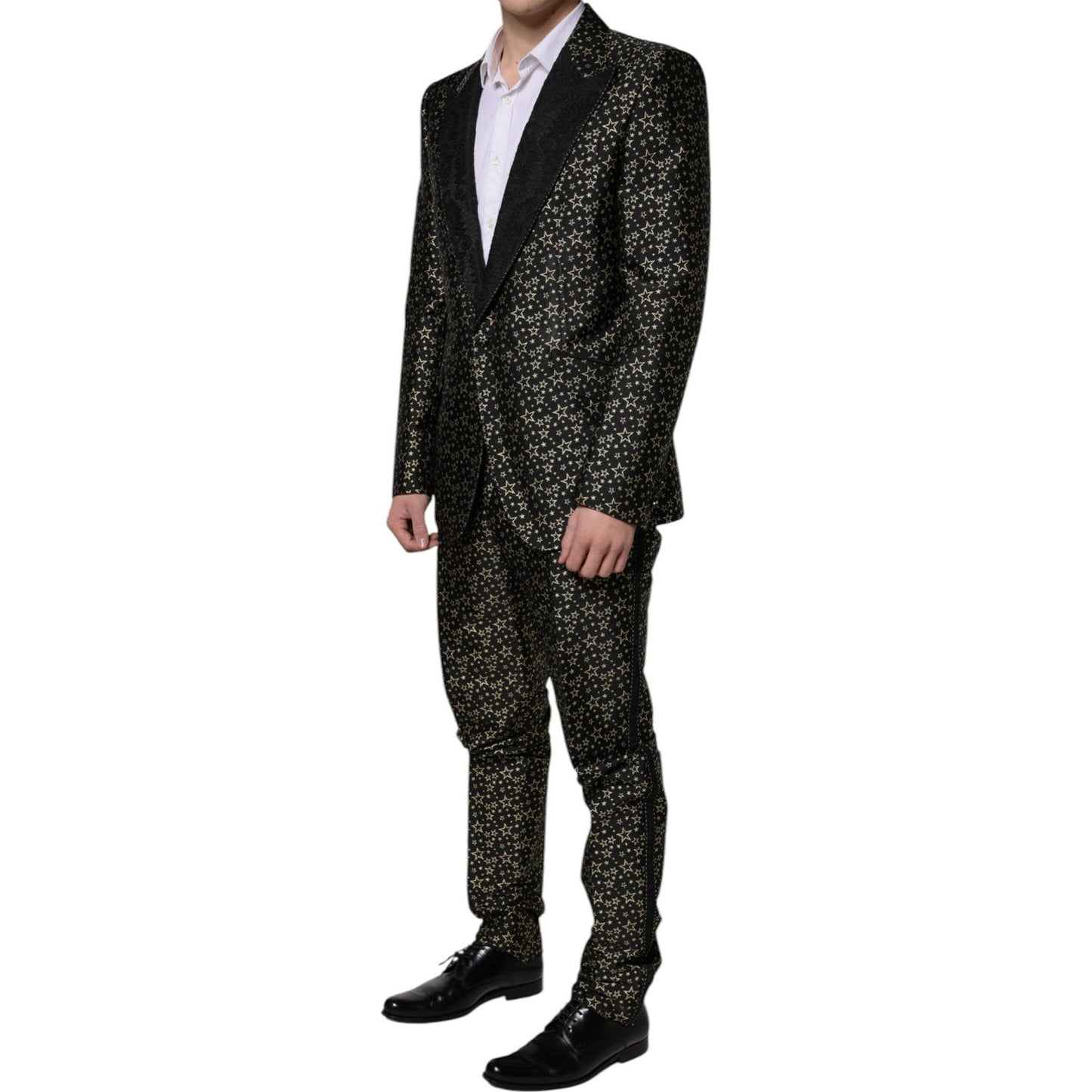 Dolce & Gabbana Black Stars Jacquard SICILIA 2 Piece Suit Dolce & Gabbana Black