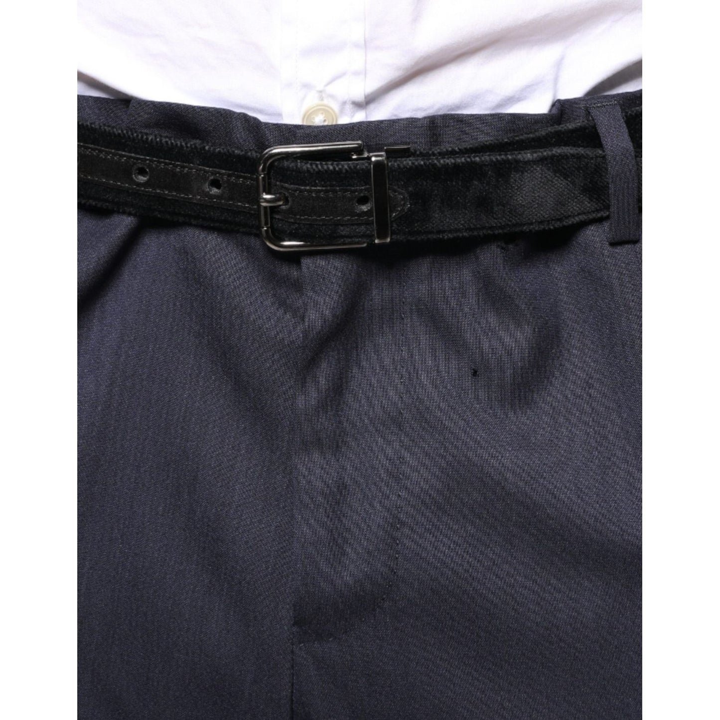 Dolce & Gabbana Blue Wool Skinny Formal Dress Pants Dolce & Gabbana Dark Slate Gray