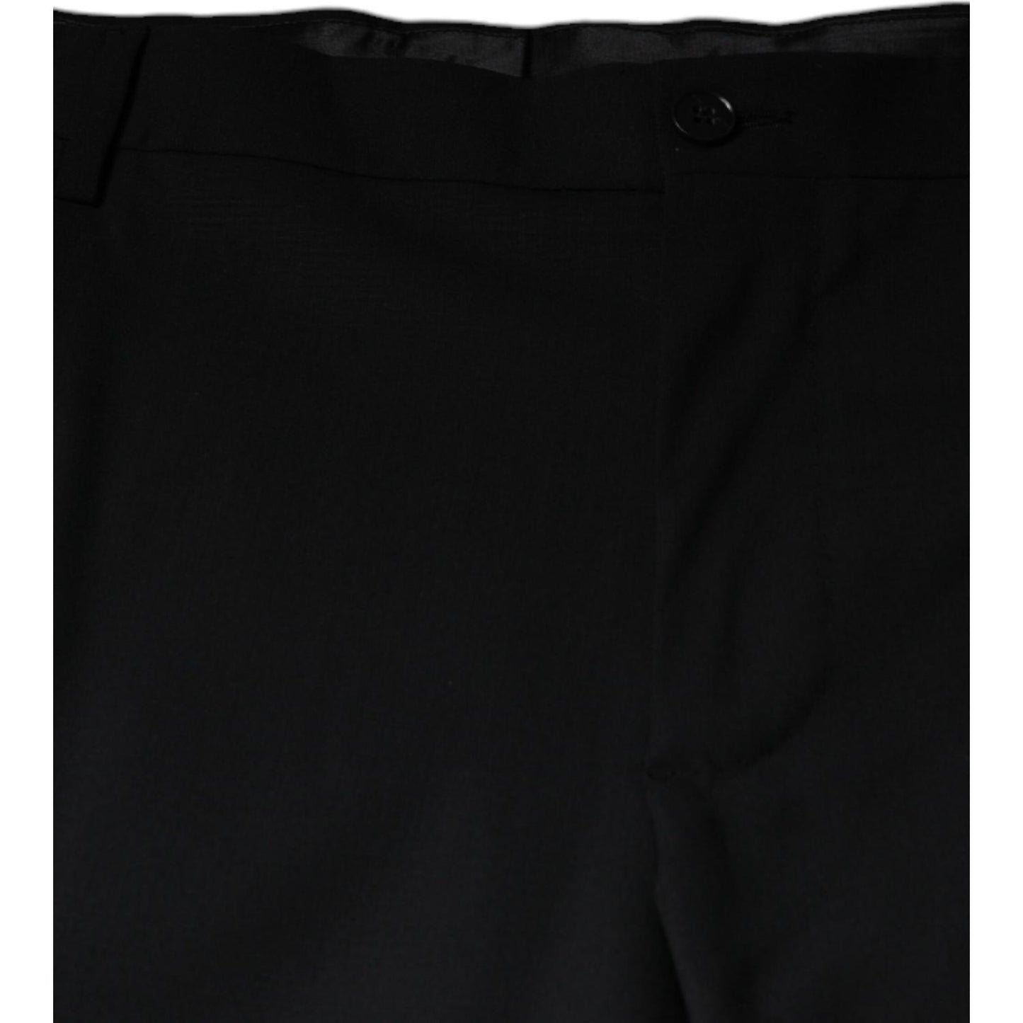 Dolce & Gabbana Black Wool Men Formal Dress Pants Dolce & Gabbana Black