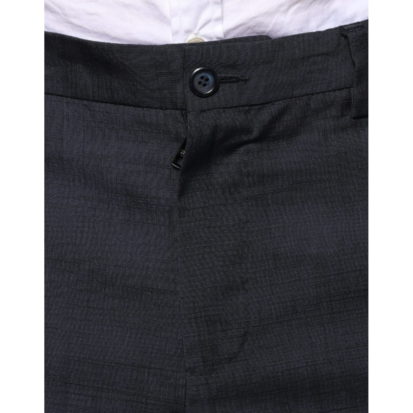 Dolce & Gabbana Black Cotton Wool Formal Dress Pants Dolce & Gabbana Dark Slate Gray