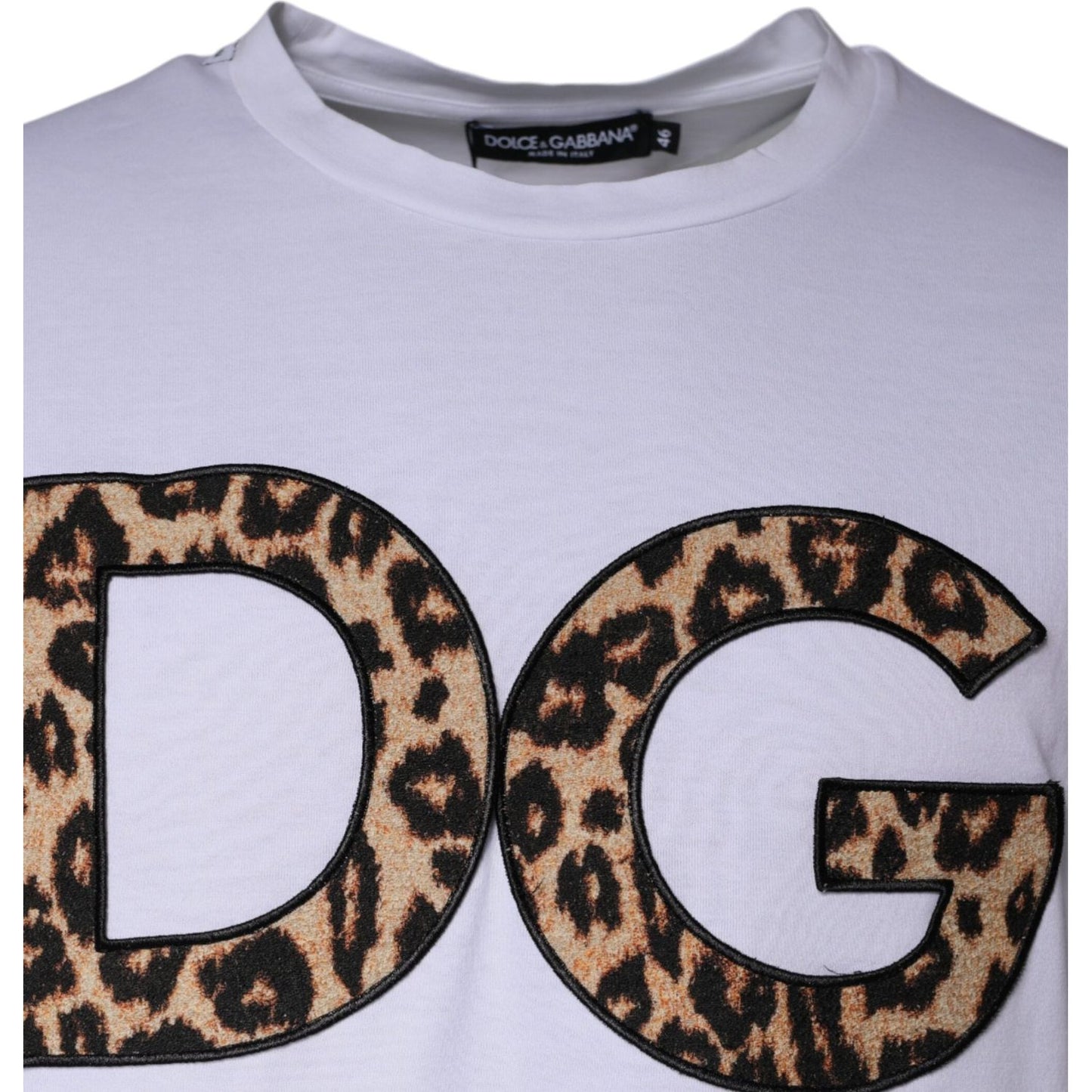 Dolce & Gabbana White DG Logo Cotton Shorts Sleeves T-shirt Dolce & Gabbana Gray