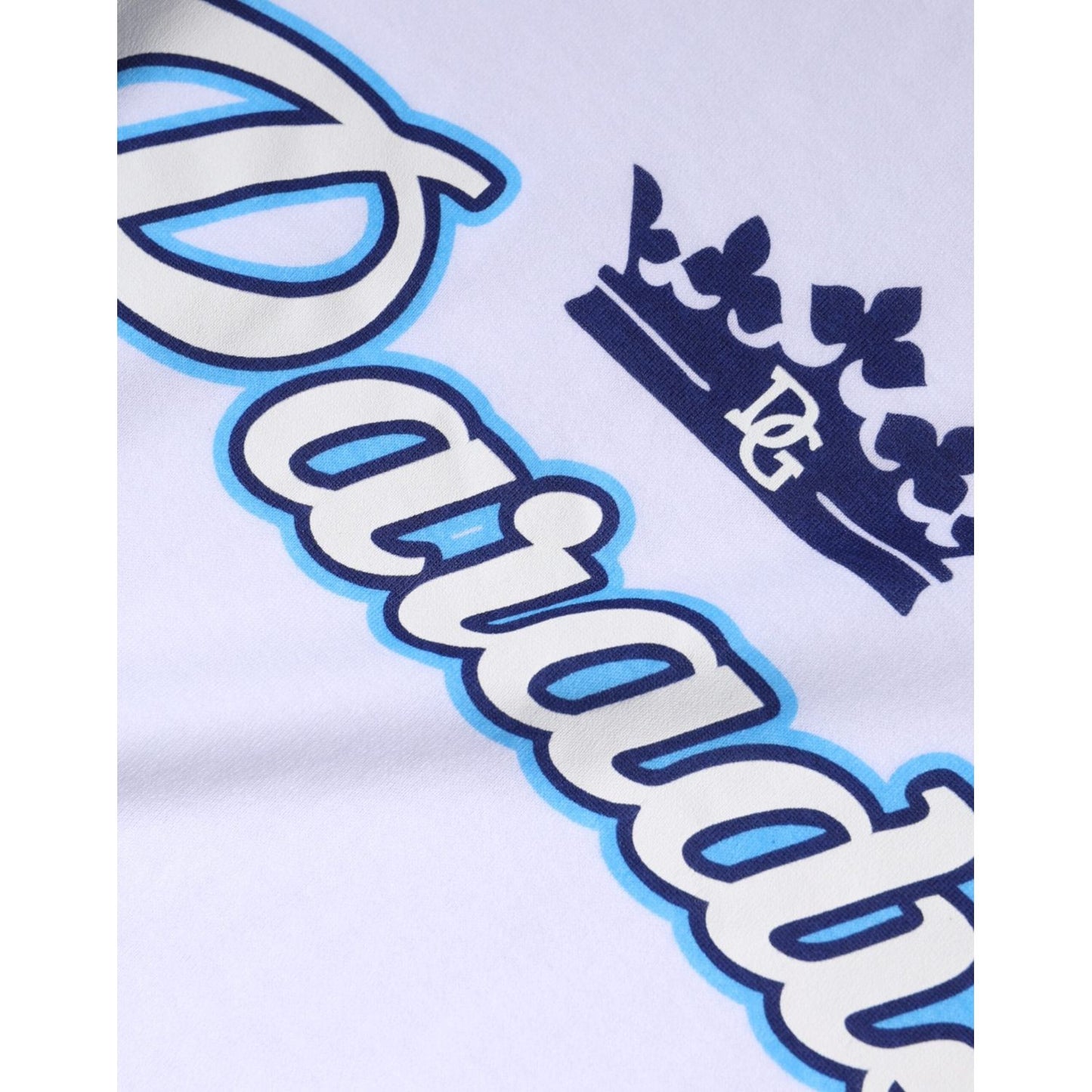 Dolce & Gabbana White Paradiso Cotton Shorts Sleeves T-shirt Dolce & Gabbana Lavender