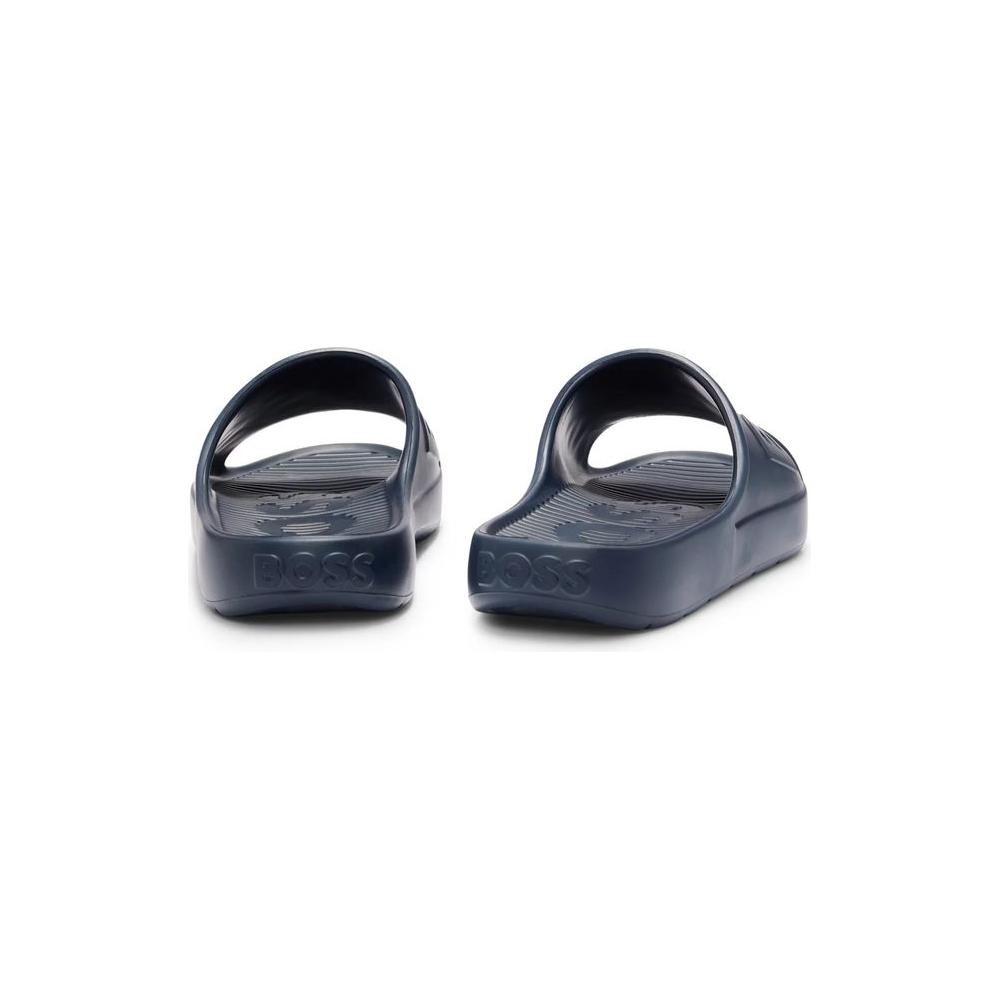 Hugo Boss Blue Rubber Sandal Hugo Boss Dark Slate Gray