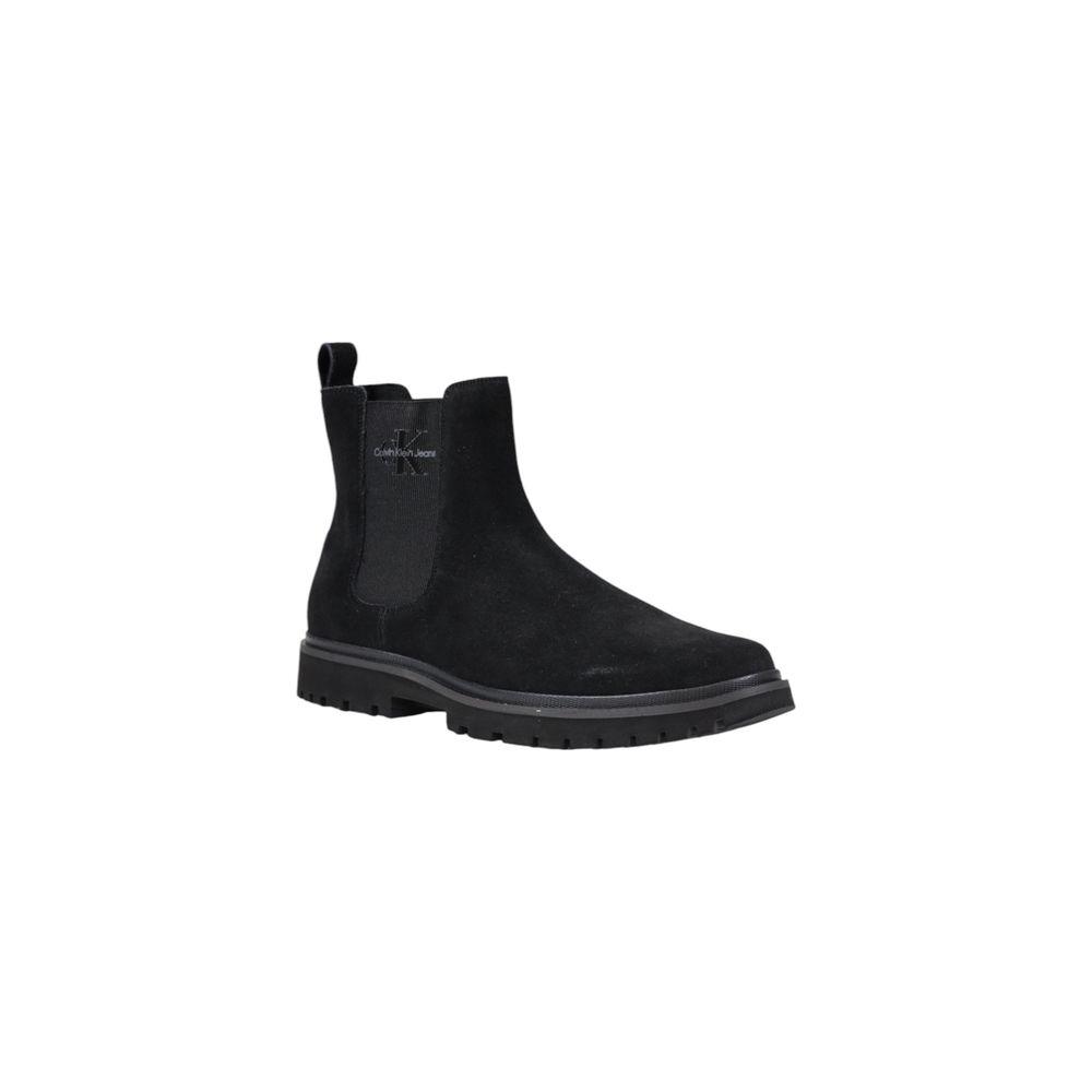 Calvin Klein Jeans Black Suede Leather Boot Calvin Klein Jeans Dark Slate Gray