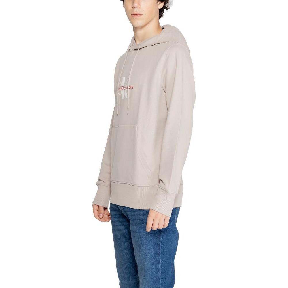 Calvin Klein Jeans Beige Recycled Cotton Sweater Calvin Klein Jeans Gray