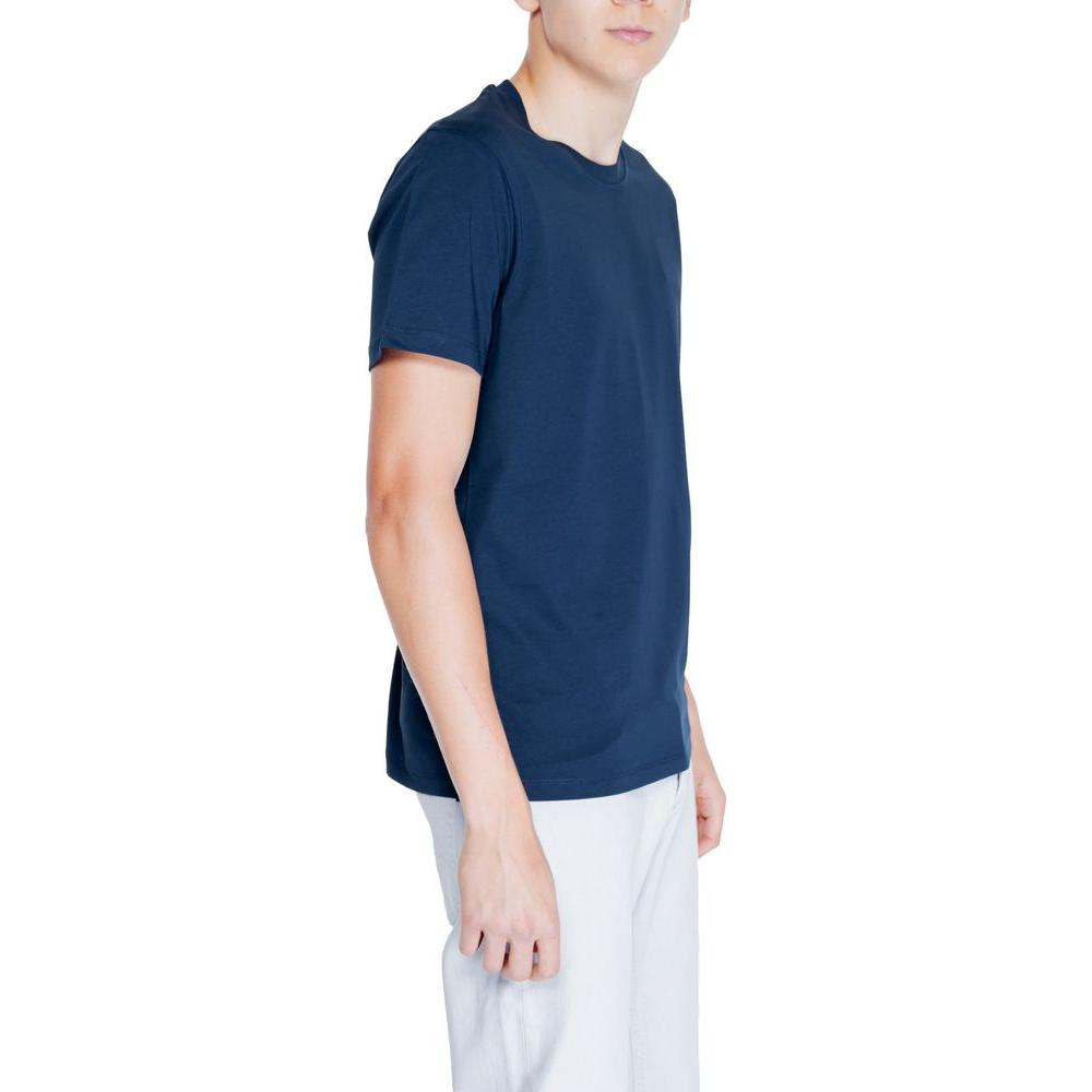 Peuterey Blue Cotton T-Shirt Peuterey Dark Slate Gray