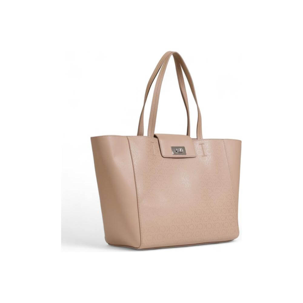 Calvin Klein Beige Recycled Polyester Handbag Calvin Klein Tan